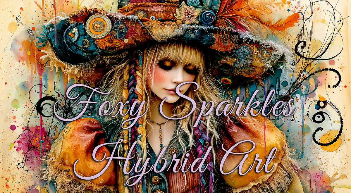Hybrid Art Foxy Sparkles Boho Gypsy Dreamer In Her Hat