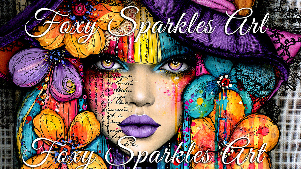 Written in Color - Boho Fantasy Portrait Printable Wall Art by Foxy Sparkles Art