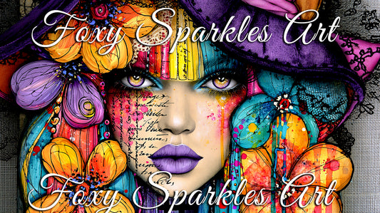 Written in Color - Boho Fantasy Portrait Printable Wall Art by Foxy Sparkles Art
