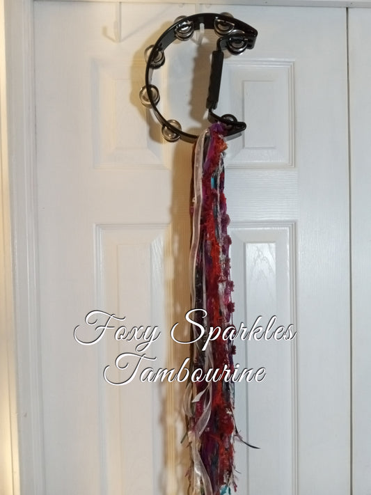 Stevie Nicks Inspired Tambourine With Ribbons – Boho Custom Handcrafted