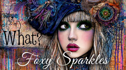 Foxy Sparkles Say What Digital Art Hybrid Print