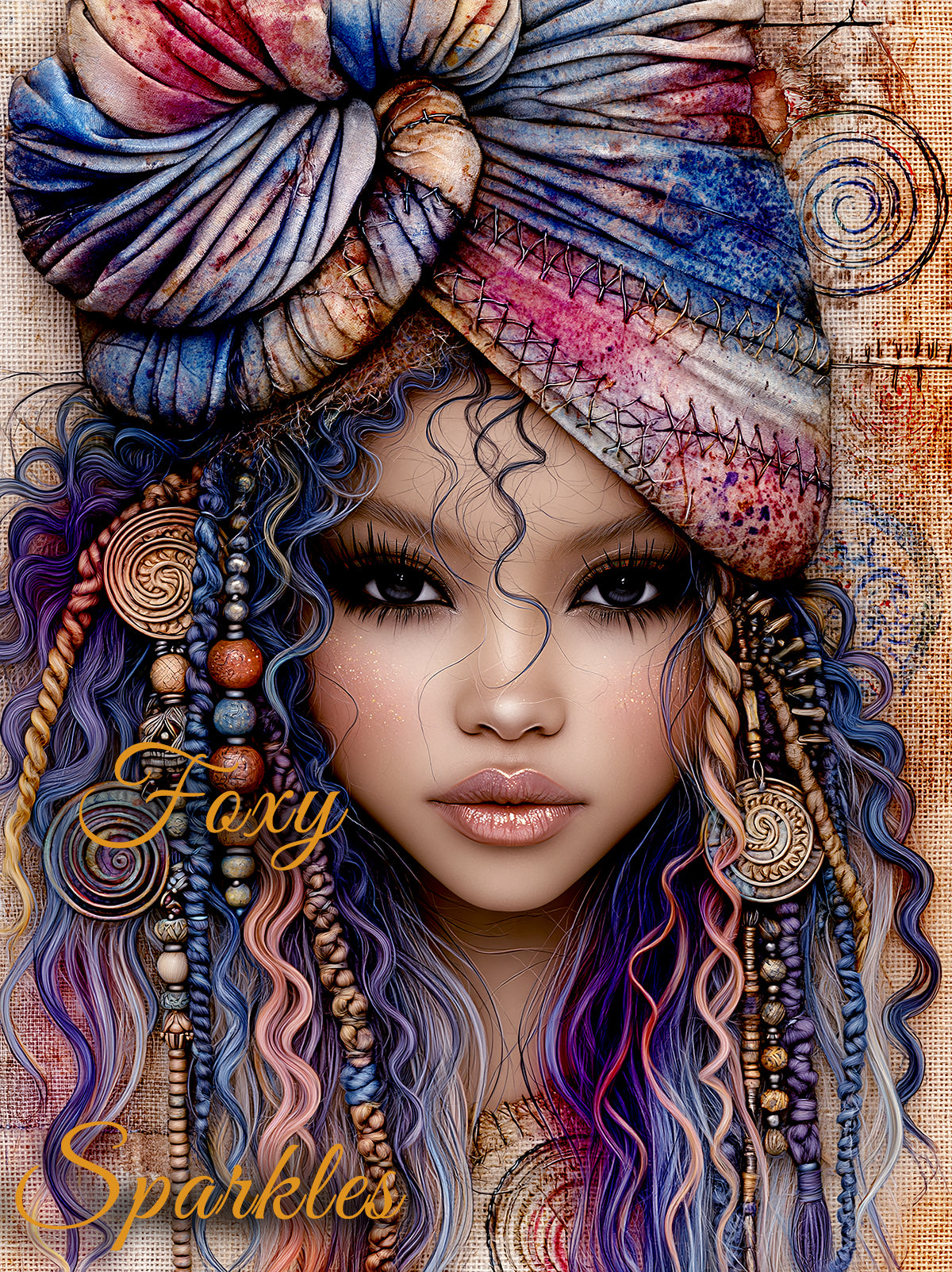 Headwrap Bonnet Angel Gorgeous Black Woman