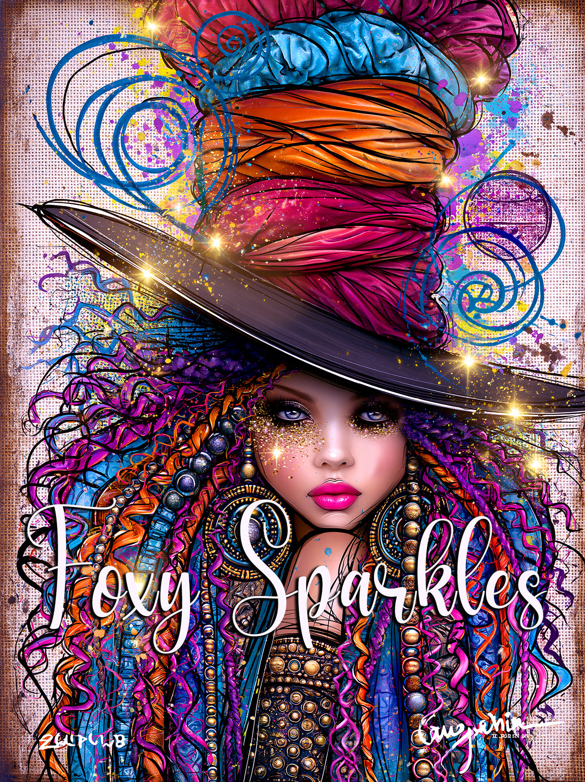 Big Hat Sara Bellum She Is A Digital Girl Design by Foxy Sparkles