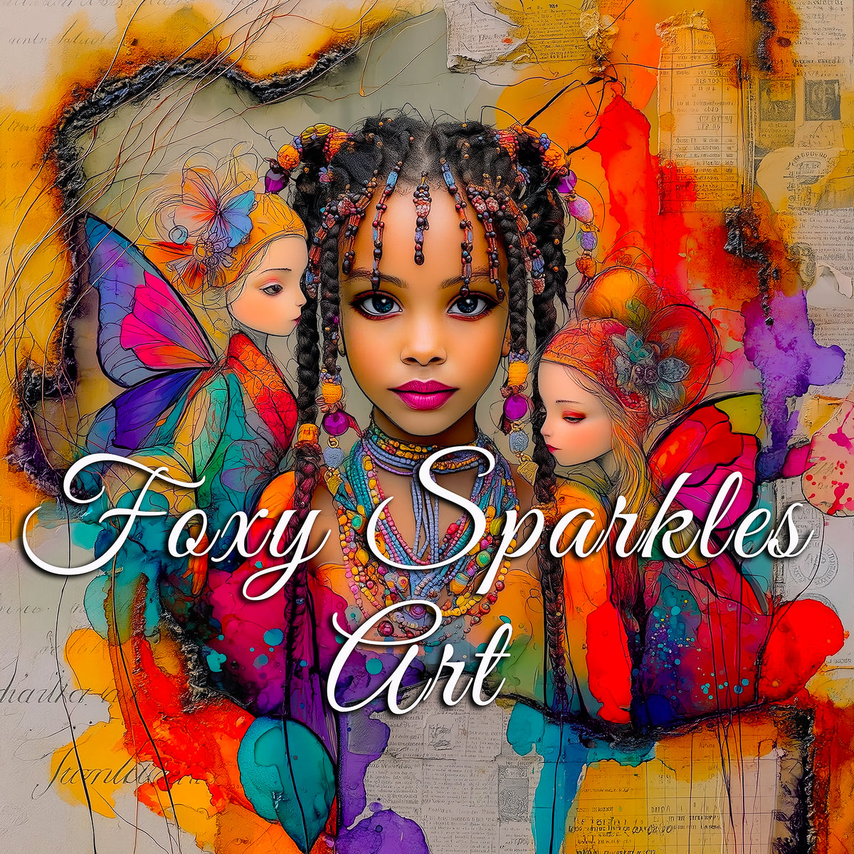 Fairy Queen - Boho Fantasy Portrait Printable Wall Art by Foxy Sparkles Art
