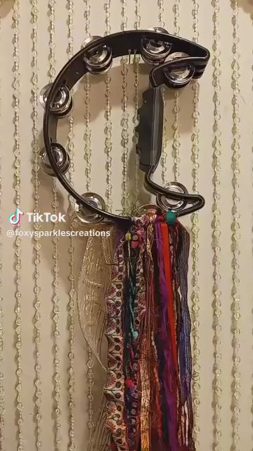 Stevie Nicks Inspired Tambourine With Ribbons – Boho Custom Handcrafted