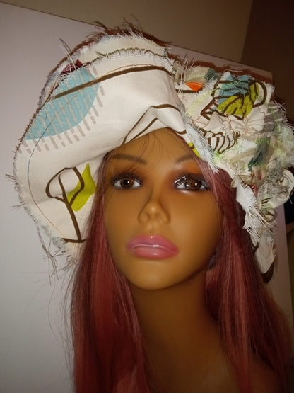 One Of A Kind Hand Sewn Hat Original Art You Wear Festival Renaissance Unique