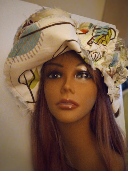 One Of A Kind Hand Sewn Hat Original Art You Wear Festival Renaissance Unique